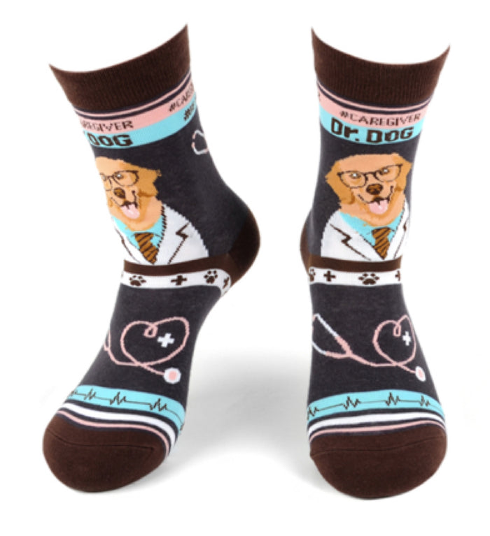 PARQUET Brand Ladies Dr. DOG Socks #CAREGIVER