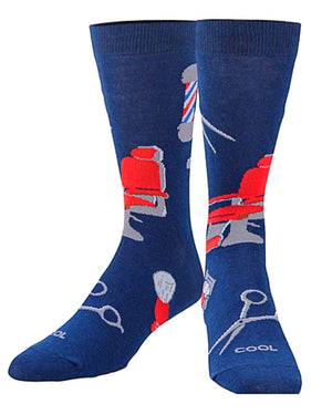 COOL SOCKS Brand Men’s BARBER SHOP Socks - Novelty Socks for Less