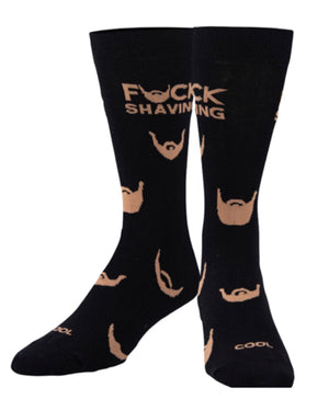 COOL SOCKS Brand Men’s FUCK SHAVING Socks - Novelty Socks for Less