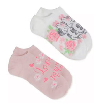 DISNEY Ladies MINNIE MOUSE 2 Pair Of No MOTHER’S DAY No Show Socks - Novelty Socks for Less