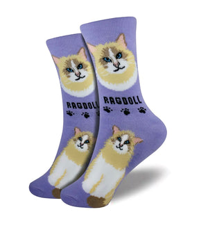 FOOZYS Brand Ladies RAGDOLL CAT Socks - Novelty Socks for Less