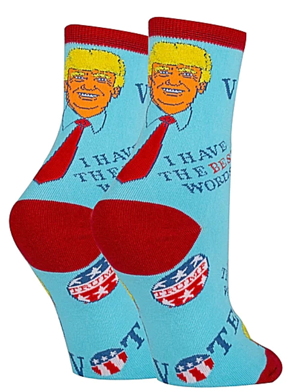 OOOH YEAH Brand TRUMP Ladies Socks ‘I HAVE THE BEST WORDS’ - Novelty Socks for Less