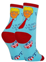 OOOH YEAH Brand TRUMP Ladies Socks ‘I HAVE THE BEST WORDS’ - Novelty Socks for Less