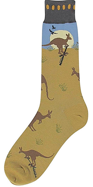 FOOT TRAFFIC Brand Mens KANGAROO SOCKS - Novelty Socks for Less