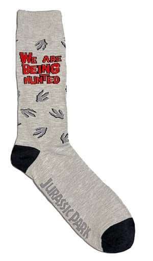 JURASSIC WORLD Men’s Socks ‘WE ARE BEING HUNTED’ - Novelty Socks for Less