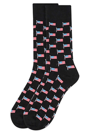 PARQUET Brand Men’s AMERICAN FLAGS Socks - Novelty Socks for Less