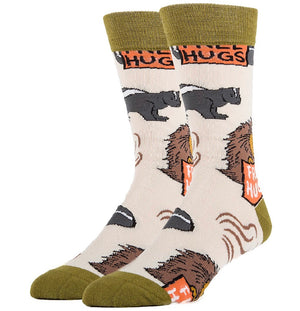 OOOH YEAH Brand Men’s Socks FREE HUGS - Novelty Socks for Less