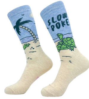 CRAZY DOG Brand Men’s DIRTY TURTLE Socks ‘SLOW POKE’ - Novelty Socks for Less