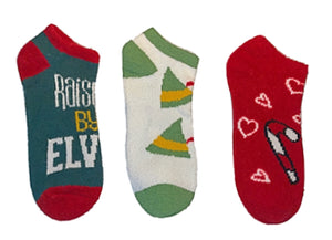 ELF The Movie Ladies 3 Pair Of CHRISTMAS Cushion No Show Socks - Novelty Socks for Less