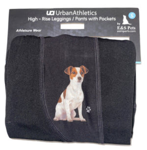 URBAN ATHLETICS Ladies JACK RUSSELL High Rise Leggings With Pockets E&S Pets - Novelty Socks for Less