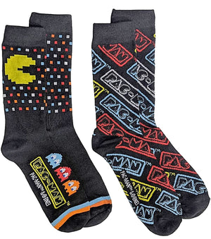 PAC-MAN Video Game Men’s 2 Pair Of Socks With GHOSTS - Novelty Socks for Less
