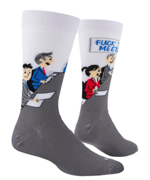 COOL SOCKS Brand Men’s ‘FUCK THIS MEETING’ Socks - Novelty Socks for Less