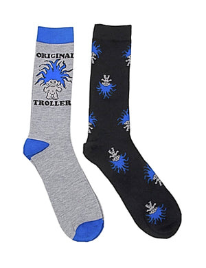 GOOD LUCK TROLLS Men’s 2 Pair Of Socks’ORIGINAL TROLLER’ - Novelty Socks for Less