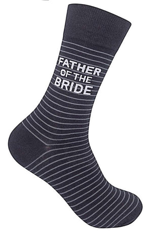 FUNATIC Brand Unisex Wedding Socks FATHER OF THE BRIDE - Novelty Socks for Less