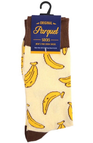 PARQUET BRAND Mens BANANAS Socks - Novelty Socks for Less