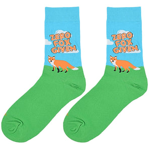 COOL SOCKS BRAND MEN’S ‘ZERO FOX GIVEN’ SOCKS - Novelty Socks for Less