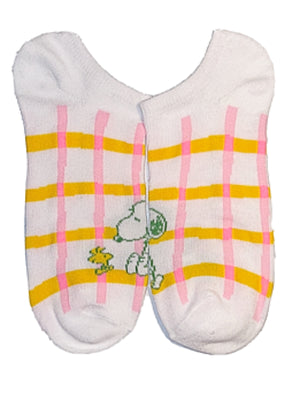 PEANUTS Ladies 5 Pair Of SNOOPY & WOODSTOCK No Show Socks With STRAWBERRIES - Novelty Socks for Less