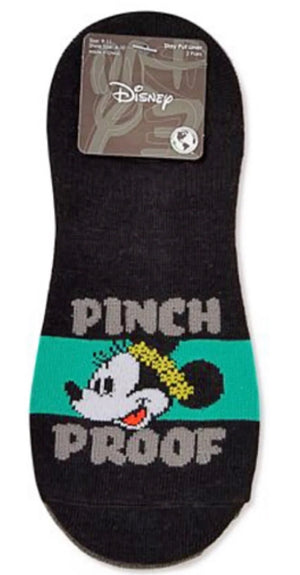 DISNEY LADIES ST. PATRICK’S DAY 2 PAIR OF STAY PUT LINER SOCKS MINNIE MOUSE ‘PINCH PROOF’ - Novelty Socks for Less