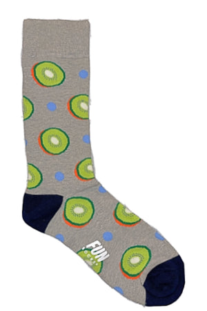 FUN SOCKS Brand Men’s KIWI FRUIT SOCKS - Novelty Socks for Less