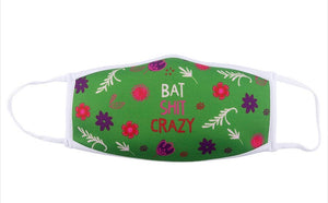 FUNATIC BRAND FACE MASK COVER ‘BAT SHIT CRAZY’ - Novelty Socks for Less