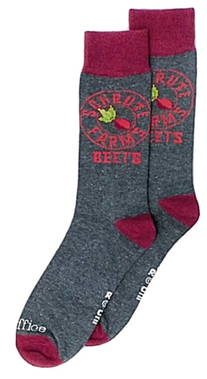THE OFFICE TV SHOW Men’s SCHRUTE FARMS BEETS Socks - Novelty Socks for Less