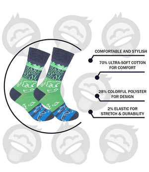 FUNATIC Brand  ‘MAKE CLIMATE CHANGE REAL AGAIN’ Unisex - Novelty Socks for Less