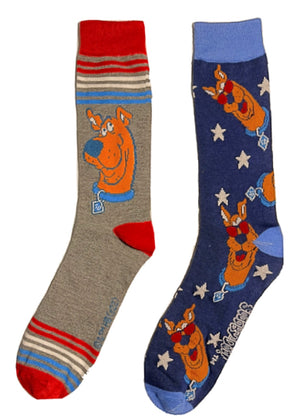 SCOOBY-DOO Mens 2 Pair Of PATRIOTIC Socks FOUTH OF JULY - Novelty Socks for Less