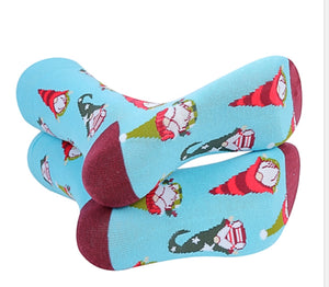 PARQUET Brand Men’s CHRISTMAS GNOMES Socks - Novelty Socks for Less