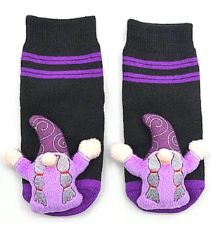 BOOGIE TOES Unisex Baby WIZARD RATTLE GRIPPER BOTTOM SOCKS By PIERO LIVENTI - Novelty Socks for Less