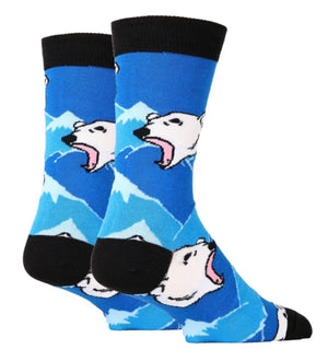 OOOH YEAH Brand Mens POLAR ICE CAPS Socks - Novelty Socks for Less