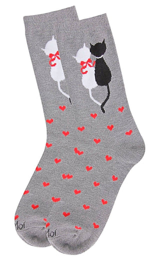 MeMoi BRAND LADIES CAT VALENTINE’S DAY SOCKS - Novelty Socks for Less