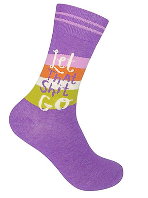FUNATIC Brand Unisex ‘LET THAT SHIT GO’ Socks - Novelty Socks for Less