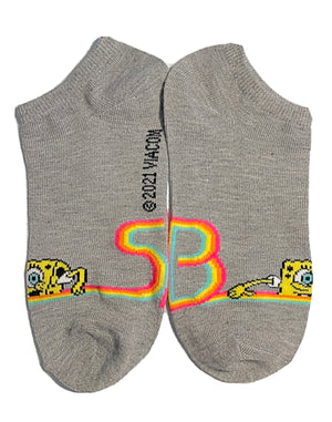 SPONGEBOB SQUAREPANTS Ladies 5 Pair Of PRIDE No Show Socks ‘DREAMING OF RAINBOWS’ - Novelty Socks for Less