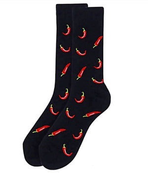 PARQUET BRAND Men’s CHILI PEPPERS Socks - Novelty Socks for Less