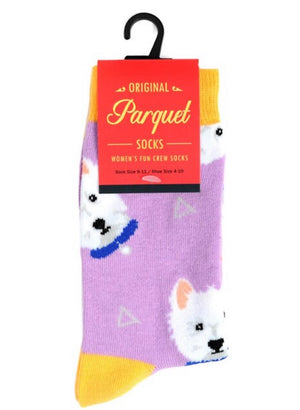 PARQUET BRAND Ladies DOG Socks - Novelty Socks for Less