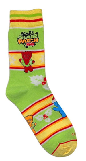 SOUR PATCH KIDS CANDY MEN’S CHRISTMAS SOCKS COOL SOCKS BRAND - Novelty Socks for Less
