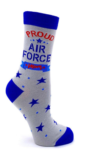 FABDAZ Brand Ladies PROUD AIR FORCE MOM Socks - Novelty Socks for Less