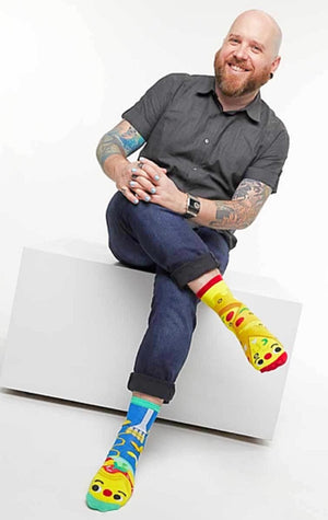PALS SOCKS Brand Adult PIZZA & PASTA Mismatched Socks - Novelty Socks for Less