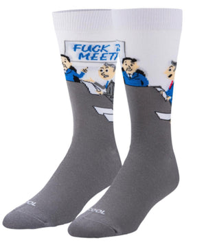 COOL SOCKS Brand Men’s ‘FUCK THIS MEETING’ Socks - Novelty Socks for Less