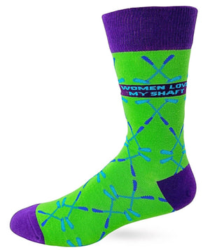 FABDAZ BRAND MEN’S GOLF SOCKS ‘WOMEN LOVE MY SHAFT’ - Novelty Socks for Less