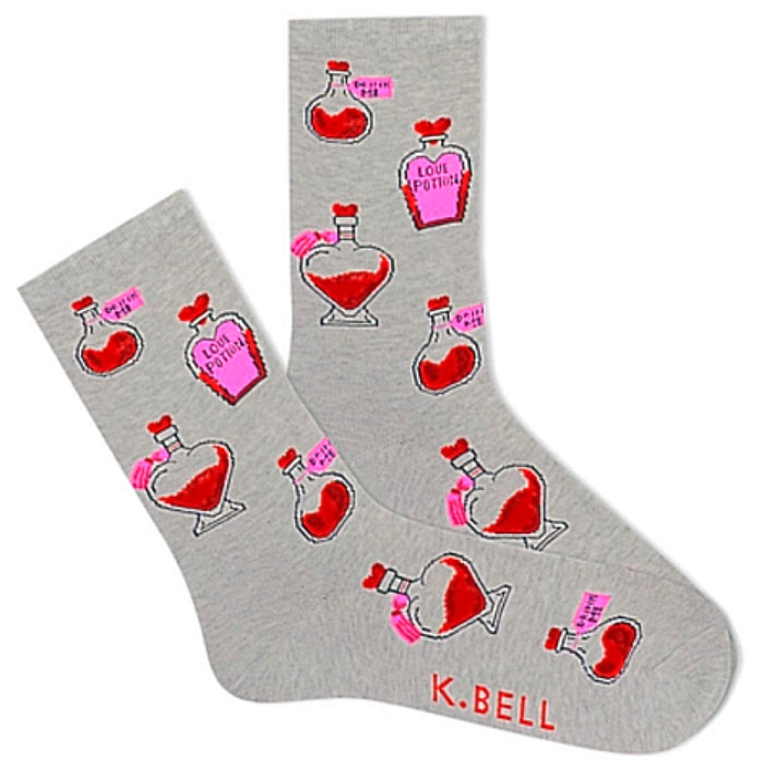 K. BELL Brand Ladies LOVE POTION Socks VALENTINE’S DAY