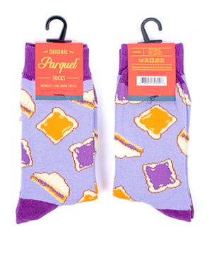 PARQUET Brand Ladies PEANUT BUTTER & JELLY Socks - Novelty Socks for Less