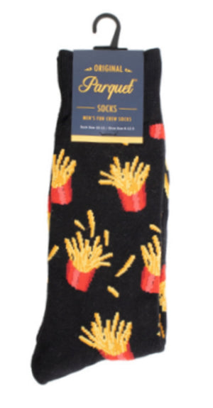 PARQUET Brand Men’s FRENCH FRIES Socks - Novelty Socks for Less