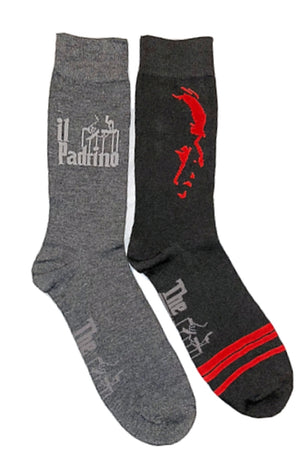 THE GODFATHER Men’s 2 Pair of Socks ‘IL PADRINO’ - Novelty Socks for Less