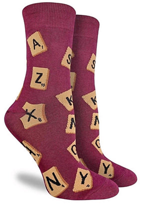 GOOD LUCK SOCK Brand Ladies WORD GAME Socks - Novelty Socks for Less