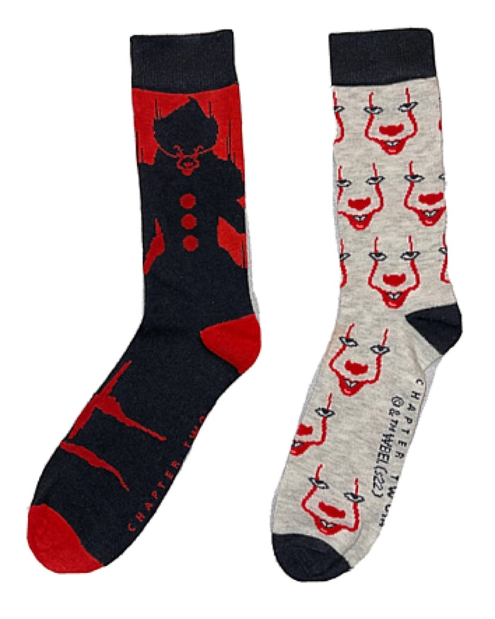 IT CHAPTER 2 THE MOVIE Men’s 2 Pair Of HALLOWEEN PENNYWISE Socks