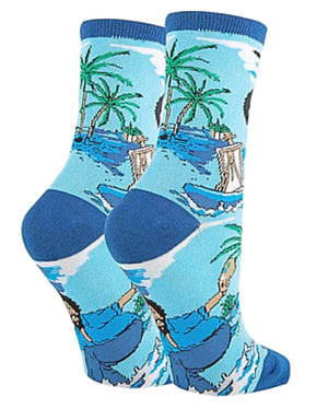 BOB ROSS Ladies ‘WAVES’ Socks OOOH YEAH Brand - Novelty Socks for Less