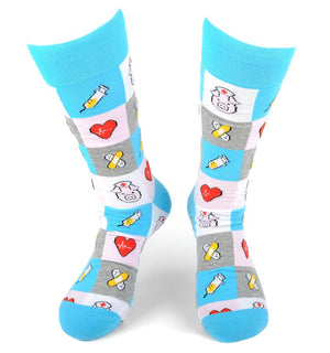 PARQUET Brand Men’s HEALTHCARE Socks With PIGS - Novelty Socks for Less