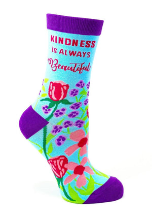 FABDAZ Brand Ladies KINDNESS IS ALWAYS BEAUTIFUL Socks - Novelty Socks for Less