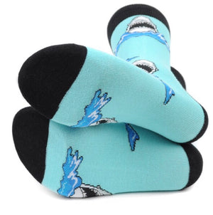 PARQUET BRAND Mens SHARKS Socks - Novelty Socks for Less